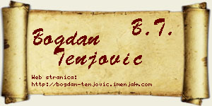 Bogdan Tenjović vizit kartica